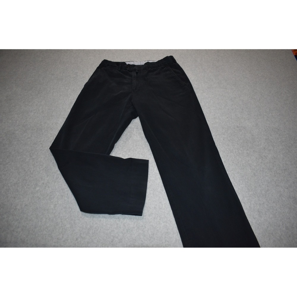 Faconnable Chino Pants Mens 31x28 Blue Cotton Blend Straight Leg Casual